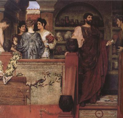Alma-Tadema, Sir Lawrence Hadrian Vistiting a Romano-British Pottery (mk23) oil painting picture